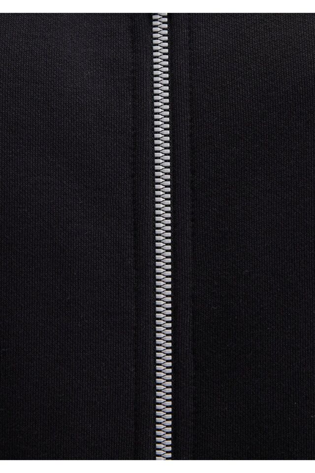 MAVİ KADIN FERMUARLI KAPÜŞONLU SWEATSHIRT Siyah 1610221-900