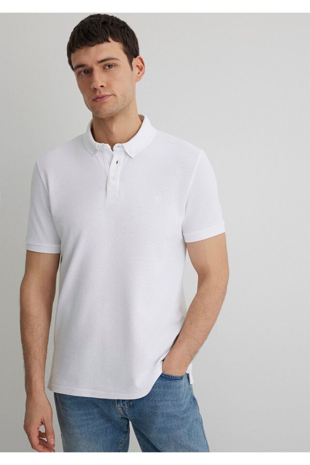 MAVİ ERKEK POLO TİŞÖRT Beyaz 063247-27879