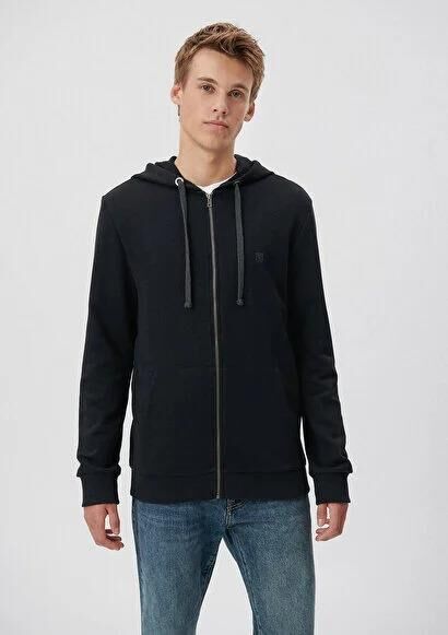 MAVİ ERKEK FERMUARLI SWEATSHIRT  Siyah 065582-900