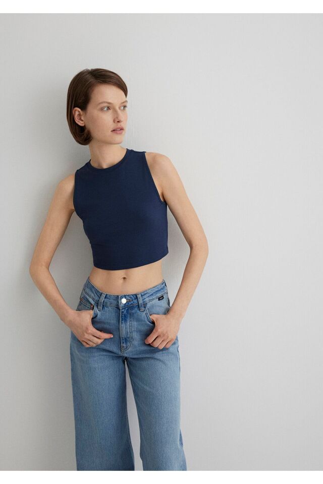 MAVİ KADIN KOLSUZ PENYE İndigo Mavi 1610786-70487