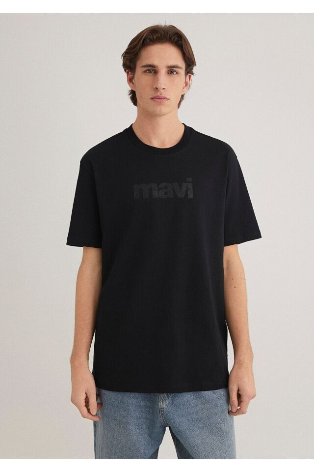 MAVİ ERKEK MAVİ LOGO TİŞÖRT Siyah 0611807-900