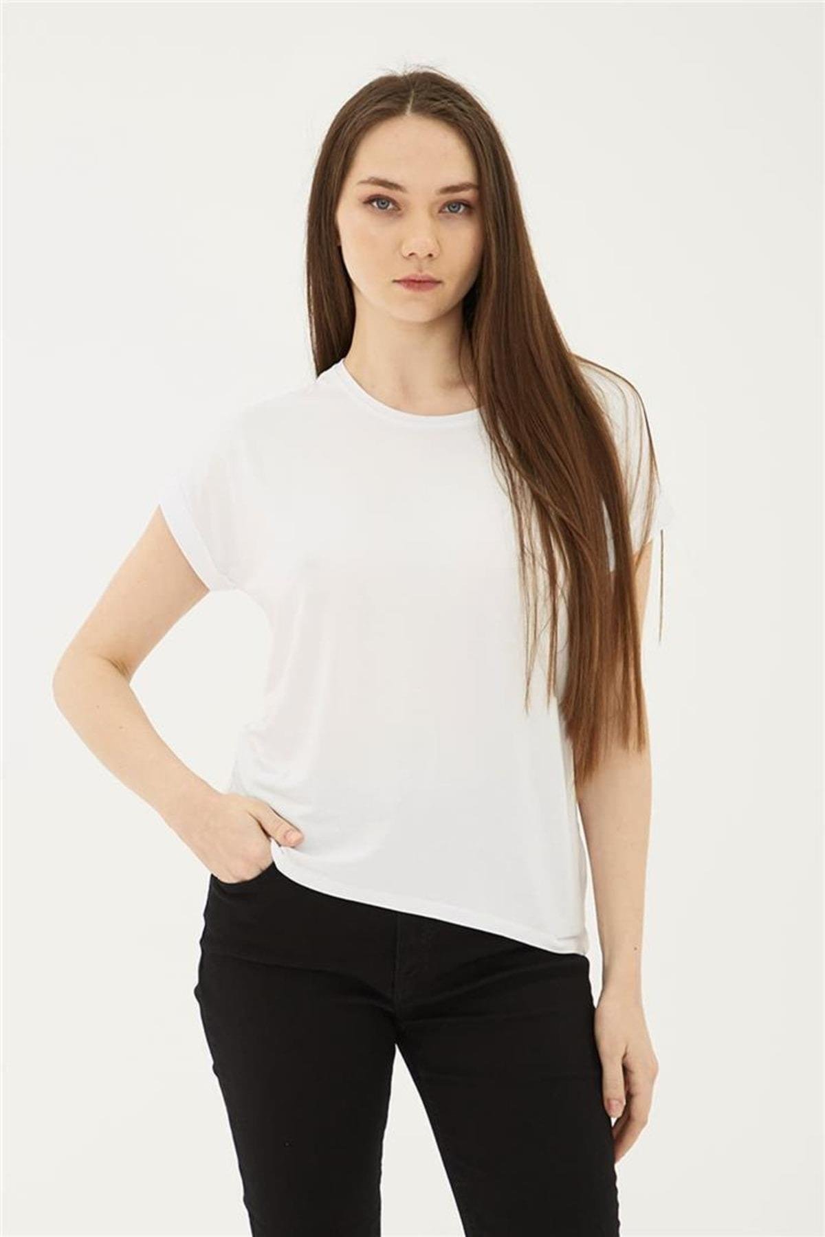 FASHION FRIENDS KADIN BİSİKLET YAKA BLUZ 23Y-BLZ0194K1
