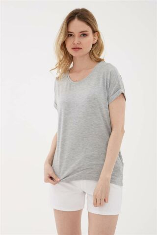 FASHION FRIENDS KADIN BİSİKLET YAKA BLUZ 23Y-BLZ0194K1
