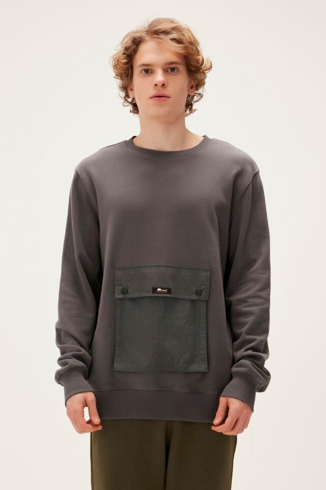 BAD BEAR ERKEK SWEATSHIRT KANGAROO CREWNECK 22.02.12.017