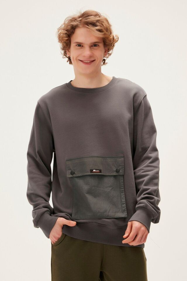 BAD BEAR ERKEK SWEATSHIRT KANGAROO CREWNECK 22.02.12.017
