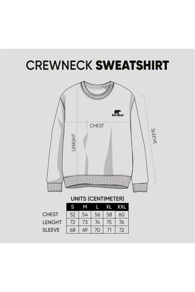 BAD BEAR ERKEK SWEATSHIRT KANGAROO CREWNECK 22.02.12.017