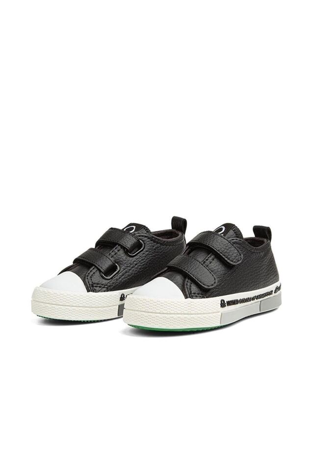 BENETTON ÇOCUK SİYAH SPOR AYAKKABI BN-30802 SİYAH - 22
