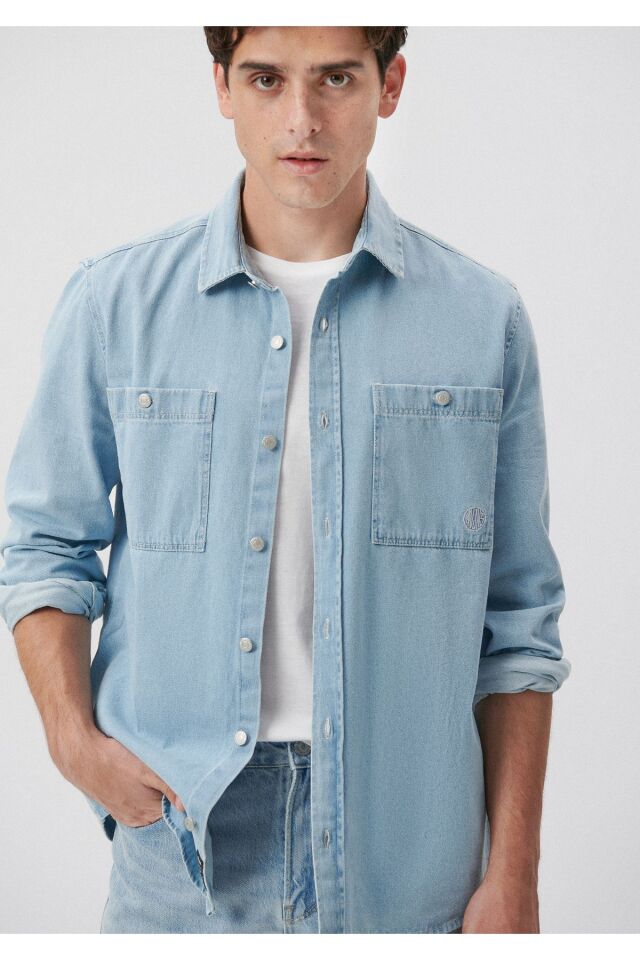 MAVİ ERKEK ÇİFT CEPLİ GÖMLEK Bebe Mavi 0210720-70813