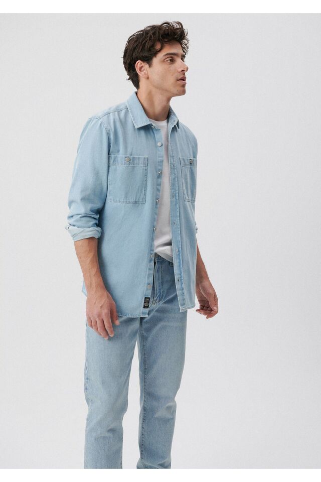 MAVİ ERKEK ÇİFT CEPLİ GÖMLEK Bebe Mavi 0210720-70813