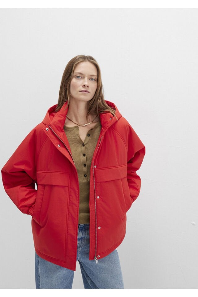 MAVİ KADIN KAPUŞONLU CEKET Yanık Kırmızı 1110348-70461