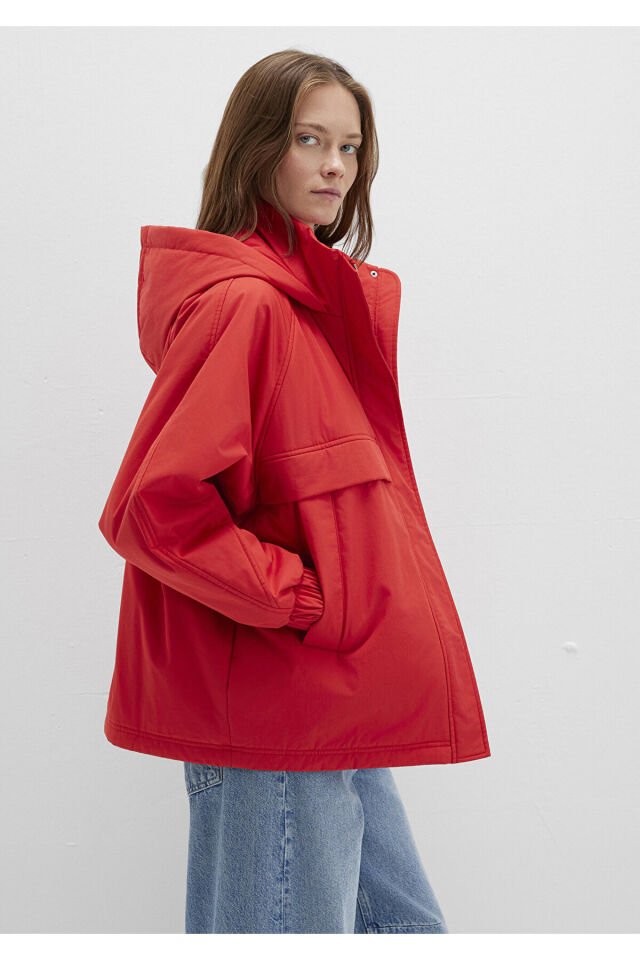 MAVİ KADIN KAPUŞONLU CEKET Yanık Kırmızı 1110348-70461