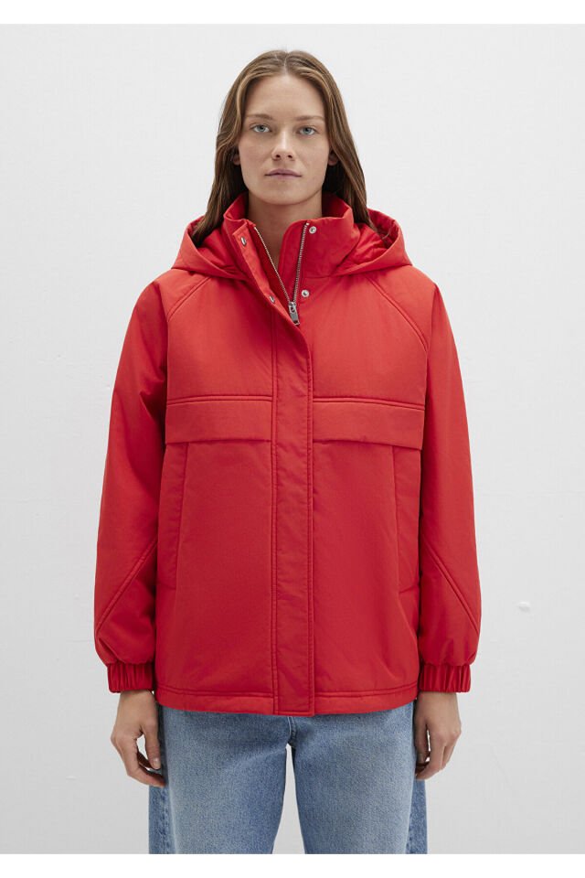 MAVİ KADIN KAPUŞONLU CEKET Yanık Kırmızı 1110348-70461