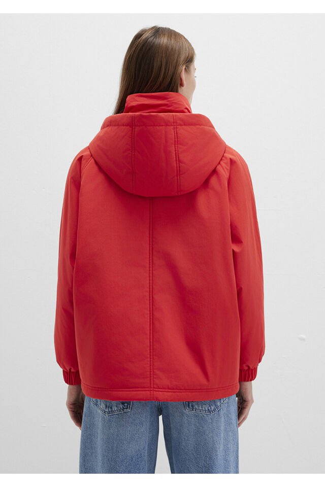 MAVİ KADIN KAPUŞONLU CEKET Yanık Kırmızı 1110348-70461