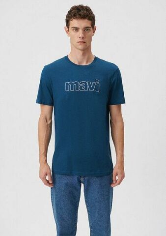 MAVİ ERKEK MAVİ LOGO TİŞÖRT Petrol Mavi 065781-70764