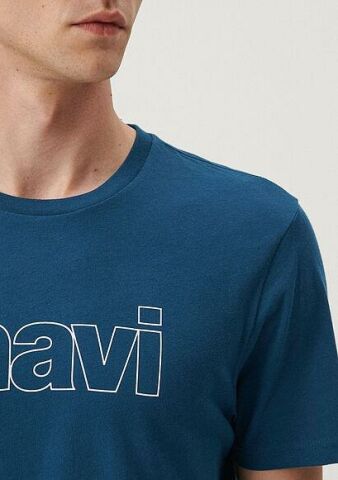 MAVİ ERKEK MAVİ LOGO TİŞÖRT Petrol Mavi 065781-70764