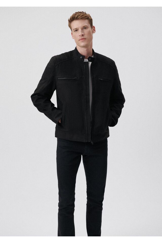 MAVİ ERKEK FERMUARLI CEKET Siyah 0110096-900