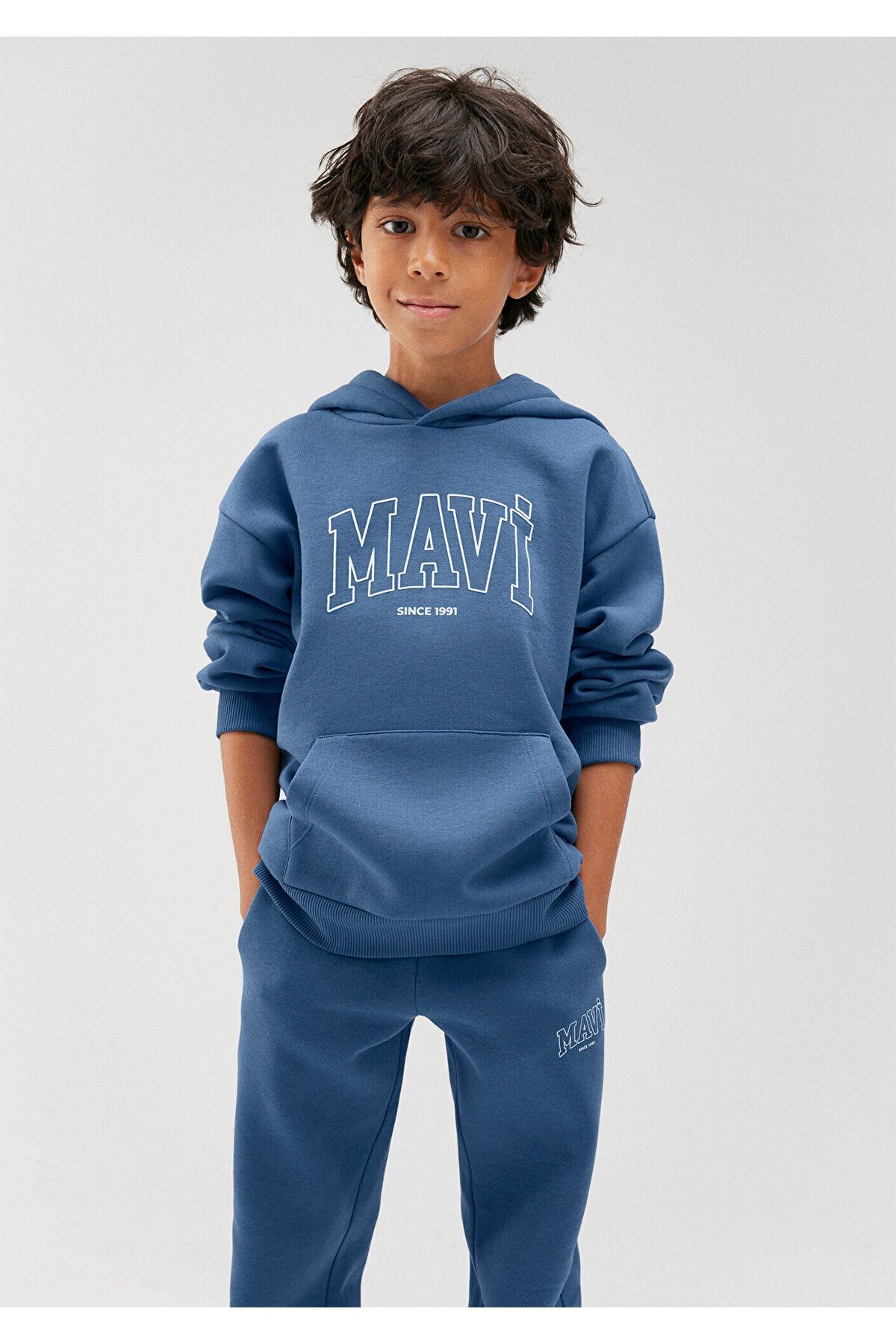 MAVİ ÇOCUK MAVİ LOGO BASKILI KAPÜŞONLU SWEATSHIRT P 6S10052-70871