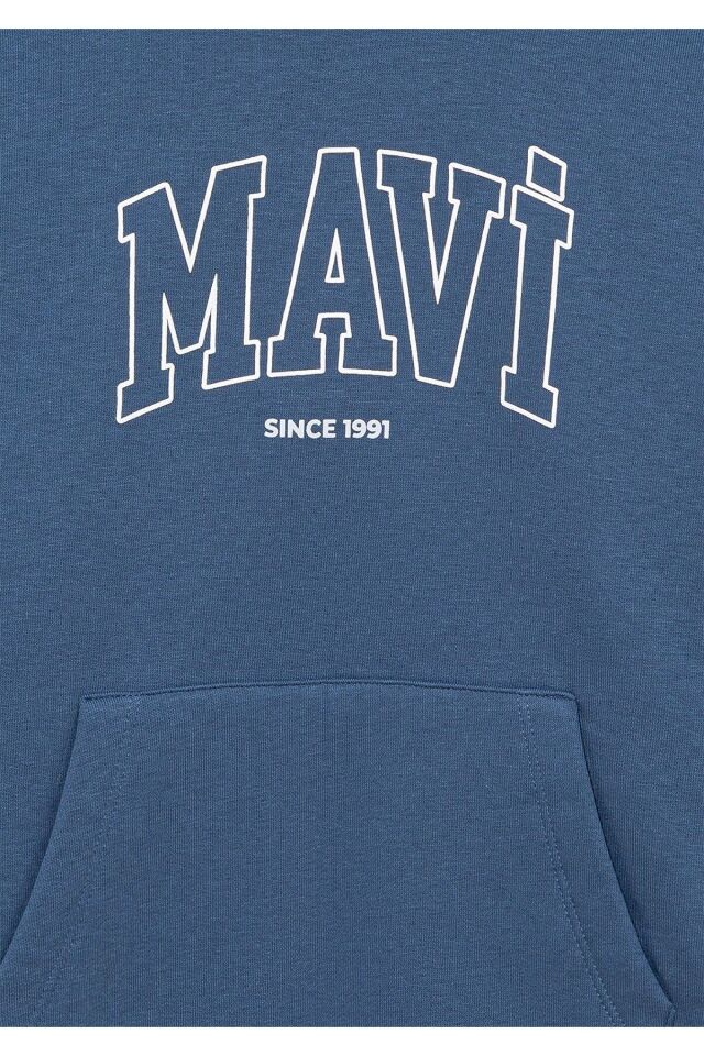 MAVİ ÇOCUK MAVİ LOGO BASKILI KAPÜŞONLU SWEATSHIRT P 6S10052-70871