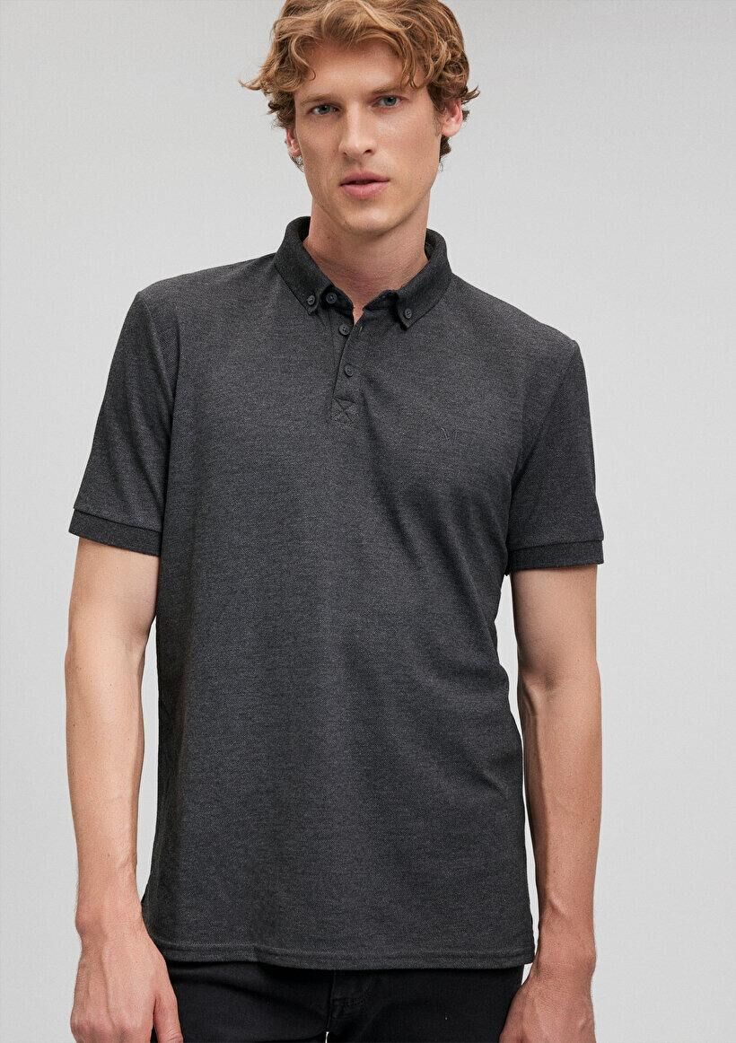 MAVİ ERKEK POLO TİŞÖRT Koyu Gri Melanj 063247-28392