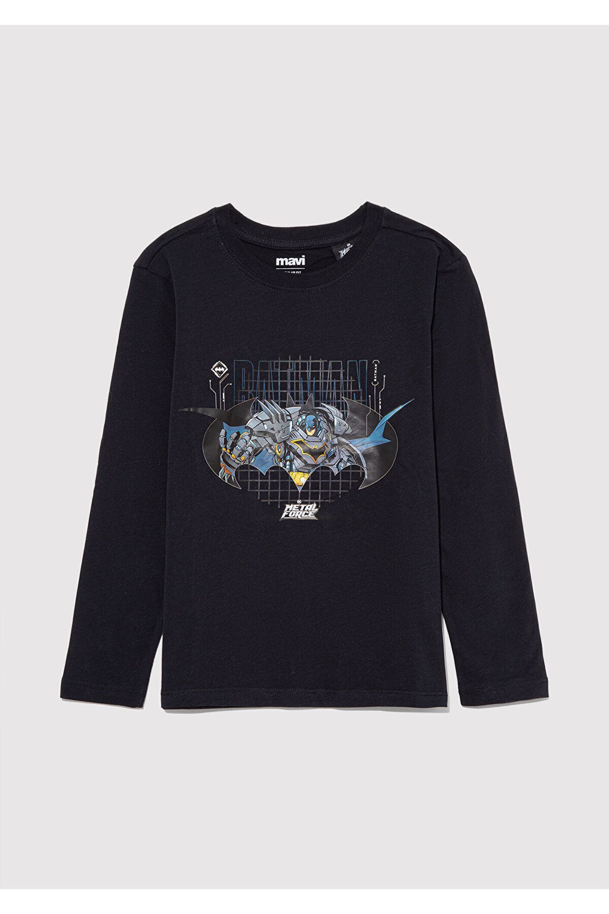 MAVİ ÇOCUK BATMAN BASKILI UZUN KOL TİŞÖRT Siyah 6610238-900
