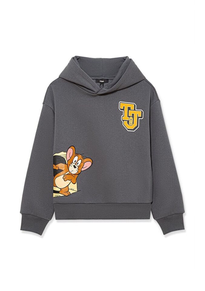 MAVİ ÇOCUK TOM & JERRY BASKILI KAPÜŞONLU SWEATSHIRT 6S10029-85309