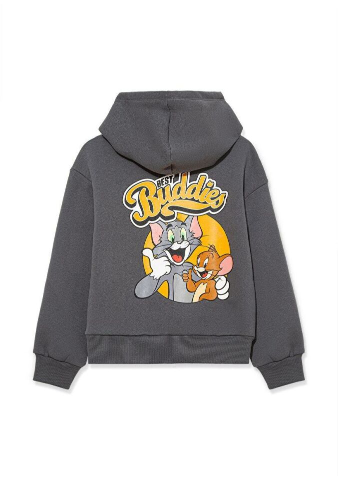 MAVİ ÇOCUK TOM & JERRY BASKILI KAPÜŞONLU SWEATSHIRT 6S10029-85309