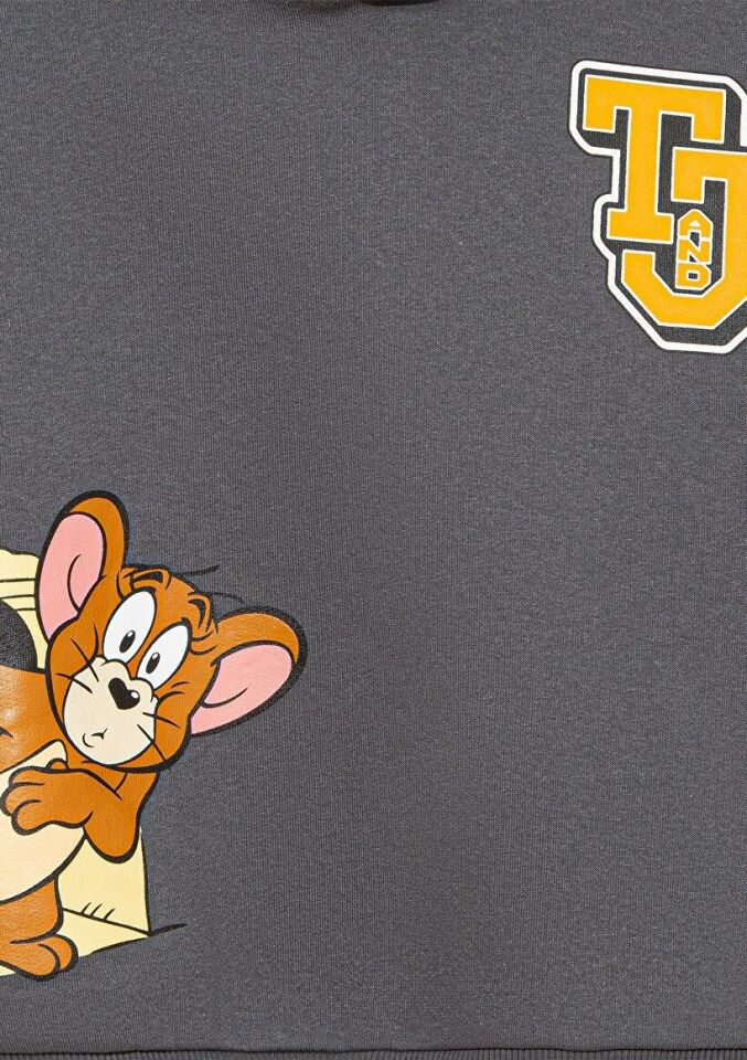MAVİ ÇOCUK TOM & JERRY BASKILI KAPÜŞONLU SWEATSHIRT 6S10029-85309