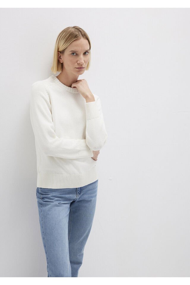 MAVİ KADIN BİSİKLET YAKA KAZAK Kırık Beyaz 1710726-70057