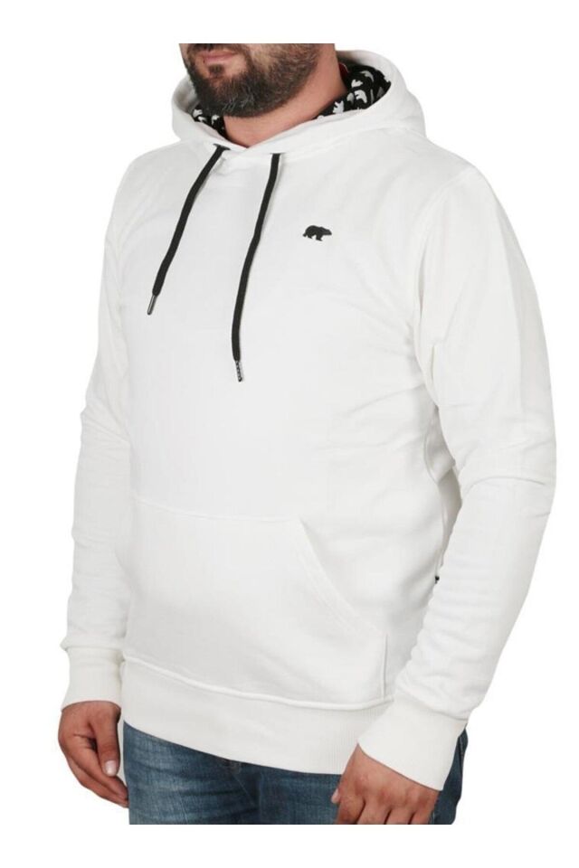 BAD BEAR ERKEK BAD NECK HOODIE 22.02.12.032 BEYAZ - M