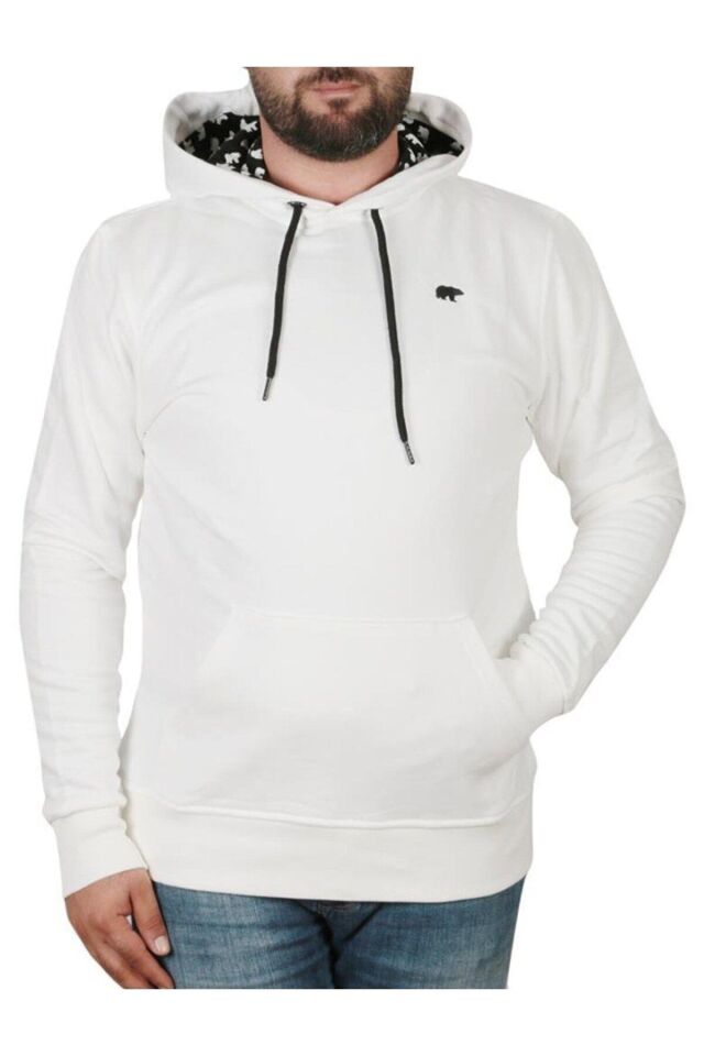 BAD BEAR ERKEK BAD NECK HOODIE 22.02.12.032 BEYAZ - M