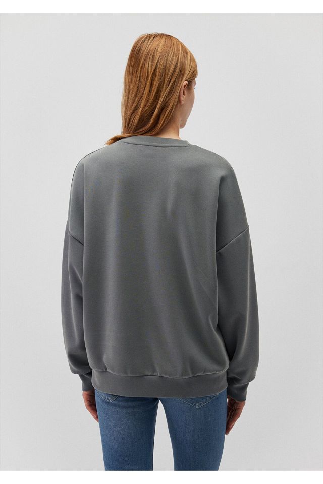 MAVİ KADIN OVERSİZE SWEATSHIRT Yosun Yeşili 168837-71598