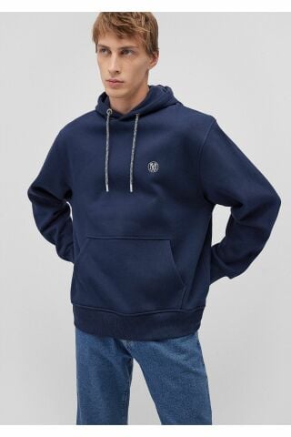 MAVİ ERKEK KAPÜŞONLU SWEATSHIRT Derin Lacivert 065809-70497