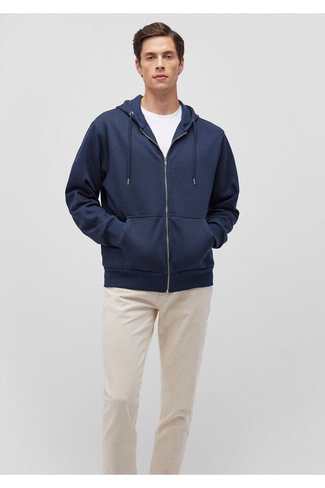 MAVİ ERKEK KAPÜŞONLU SWEATSHIRT  Gece Lacivert 0S10277-70490