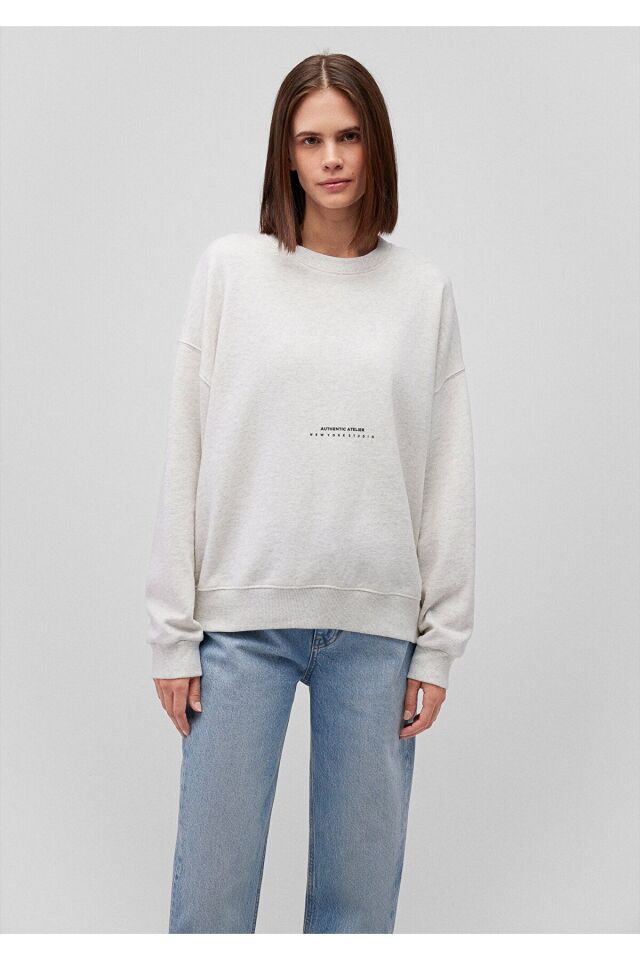 MAVİ KADIN BISIKLET YAKA SWEATSHIRT Light Grey Mela 1S10160-87033