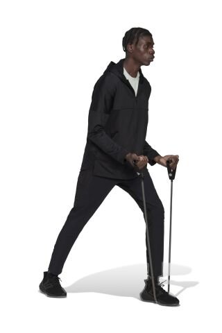 ADİDAS ERKEK KAPÜŞONLU EŞOFMAN ÜST WO WARM FZ HD3518 SİYAH - XL