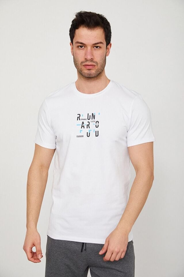 CAZADOR ERKEK 4182 O.BIS.YK. T-SHIRT 23YCEEO04182 BEYAZ - M