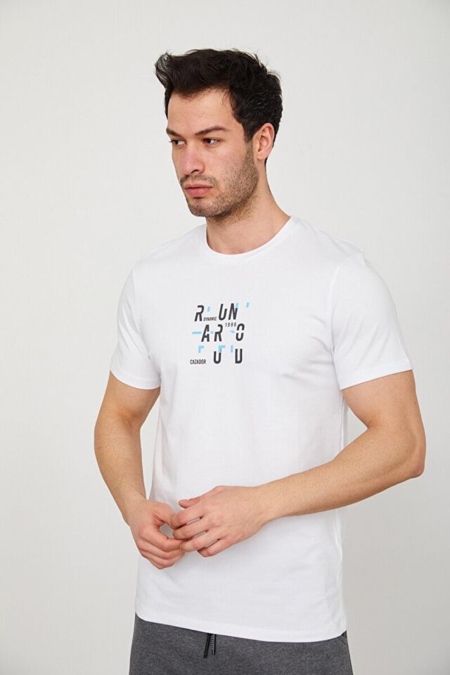 CAZADOR ERKEK 4182 O.BIS.YK. T-SHIRT 23YCEEO04182 BEYAZ - M