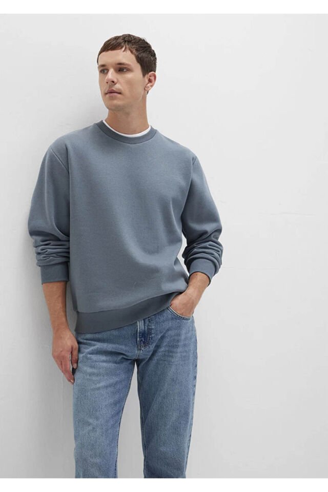 MAVİ ERKEK BİSİKLET YAKA SWEATSHIRT  Fırtına Gri 0S10276-80889