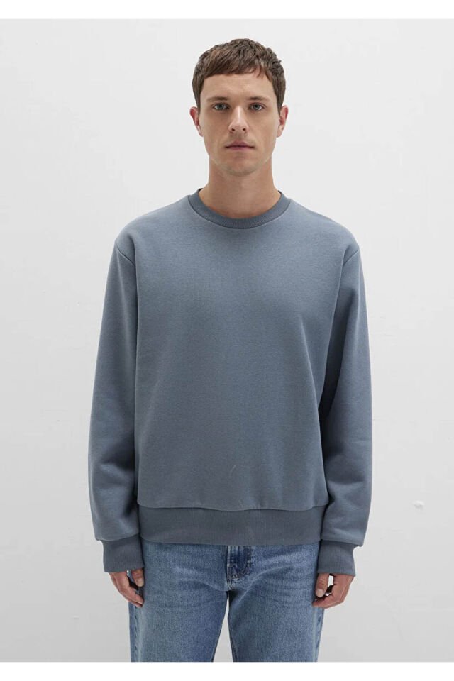 MAVİ ERKEK BİSİKLET YAKA SWEATSHIRT  Fırtına Gri 0S10276-80889