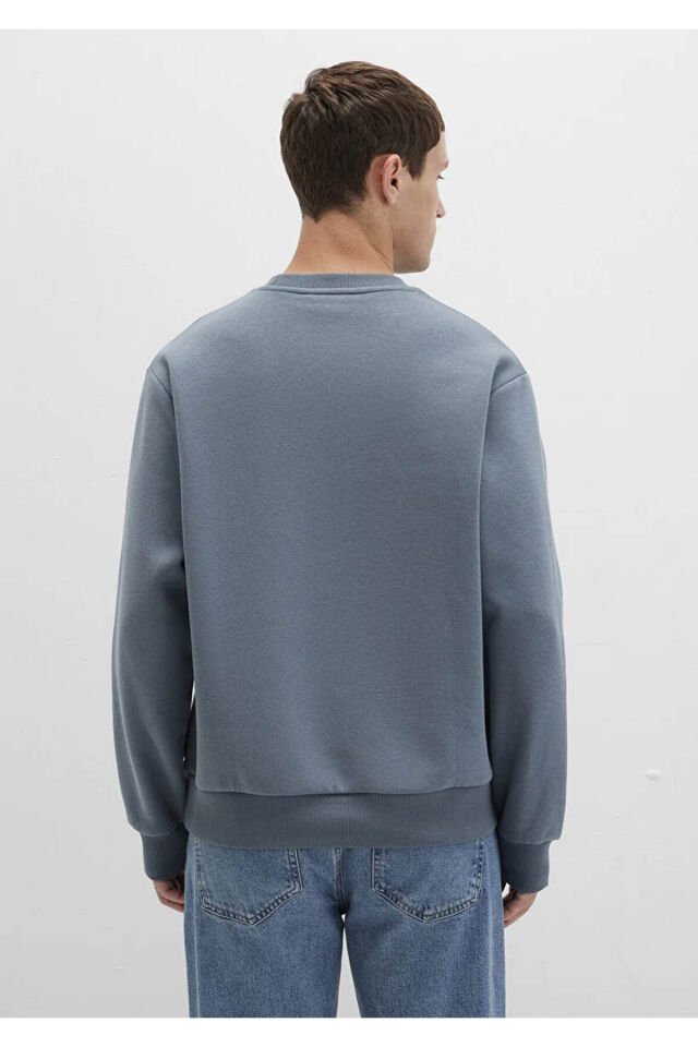 MAVİ ERKEK BİSİKLET YAKA SWEATSHIRT  Fırtına Gri 0S10276-80889