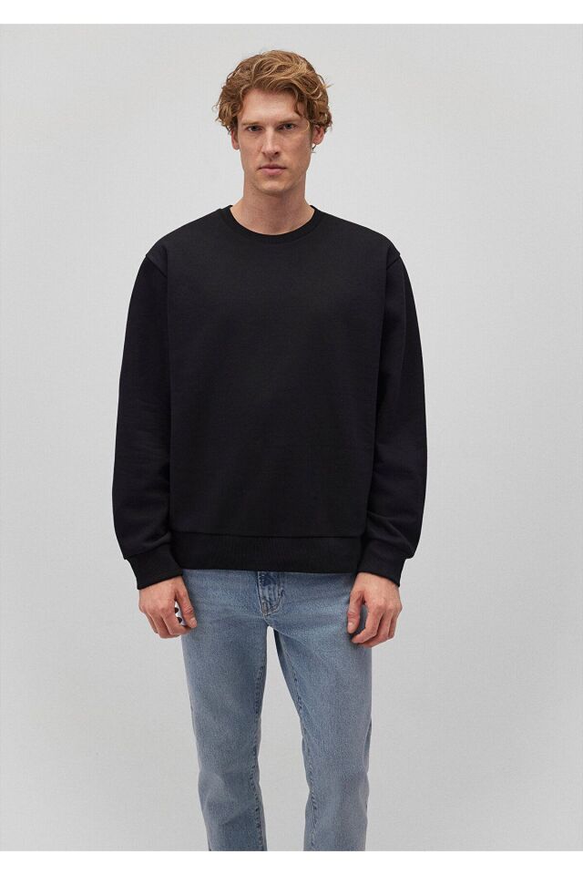 MAVİ ERKEK BİSİKLET YAKA SWEATSHIRT  Siyah 0S10276-900