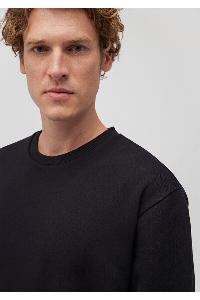 MAVİ ERKEK BİSİKLET YAKA SWEATSHIRT  Siyah 0S10276-900