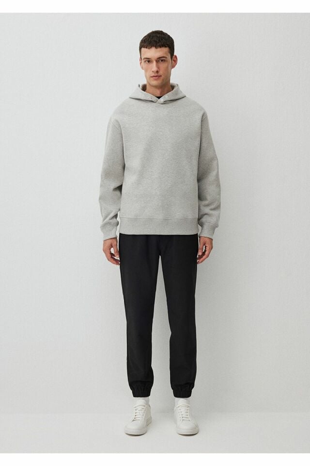 MAVİ ERKEK KAPÜŞONLU SWEATSHIRT Açık Gri Melanj 0S10190-80196