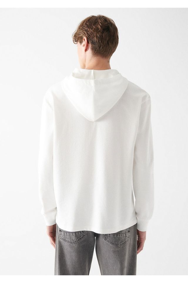 MAVİ ERKEK KAPÜŞONLU SWEATSHIRT Toz Beyaz 0610962-83043