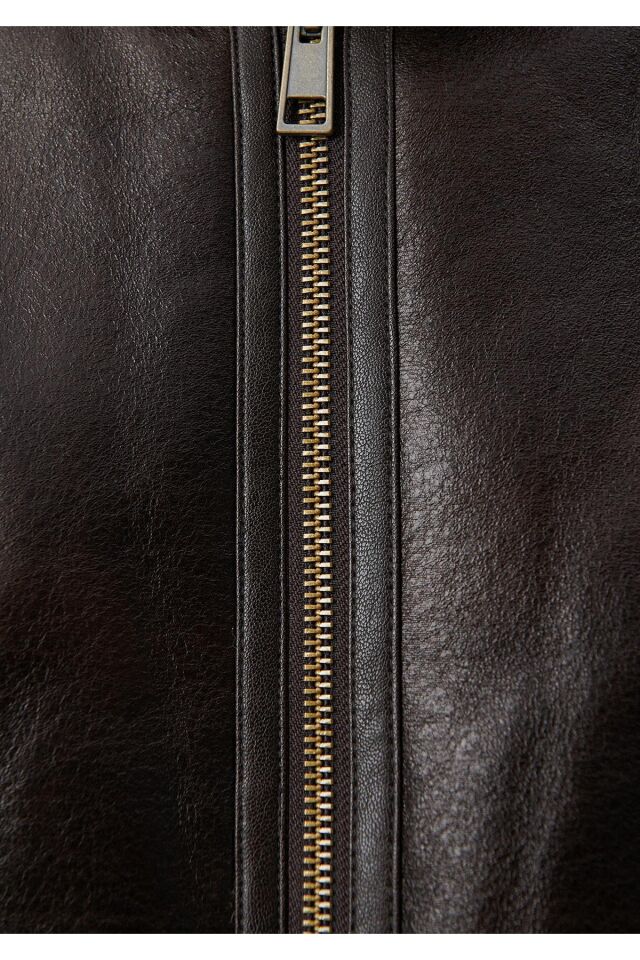 MAVİ KADIN KÜRKLÜ CEKET Kahverengi 1110263-85397