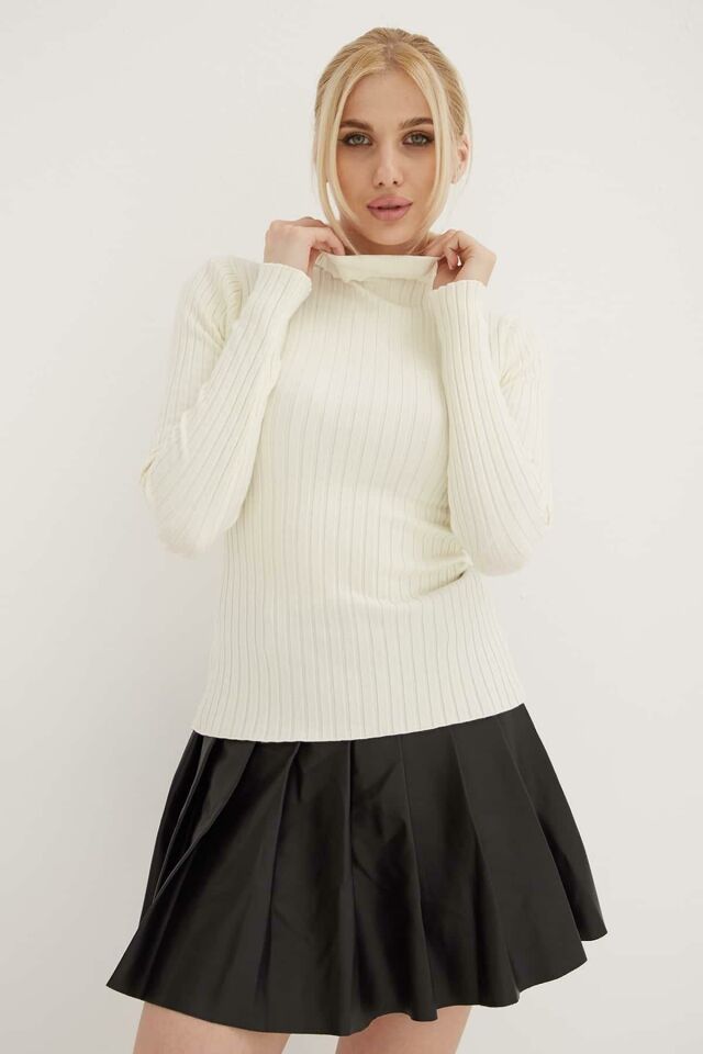 FASHION FRIENDS KADIN BALIKÇI YAKA BLUZ 23K0299K1