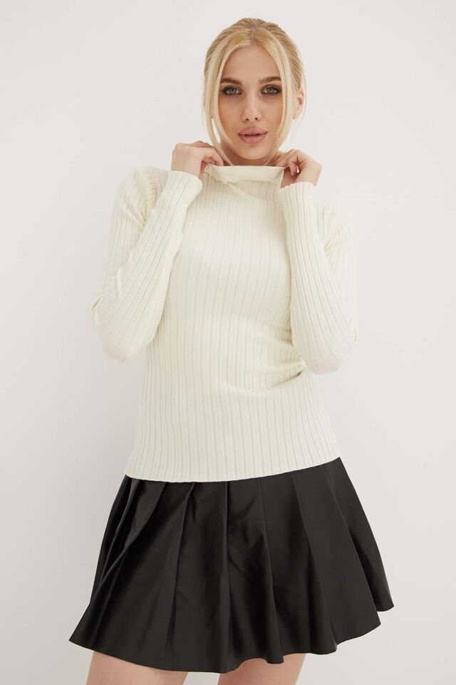FASHION FRIENDS KADIN BALIKÇI YAKA BLUZ 23K0299K1