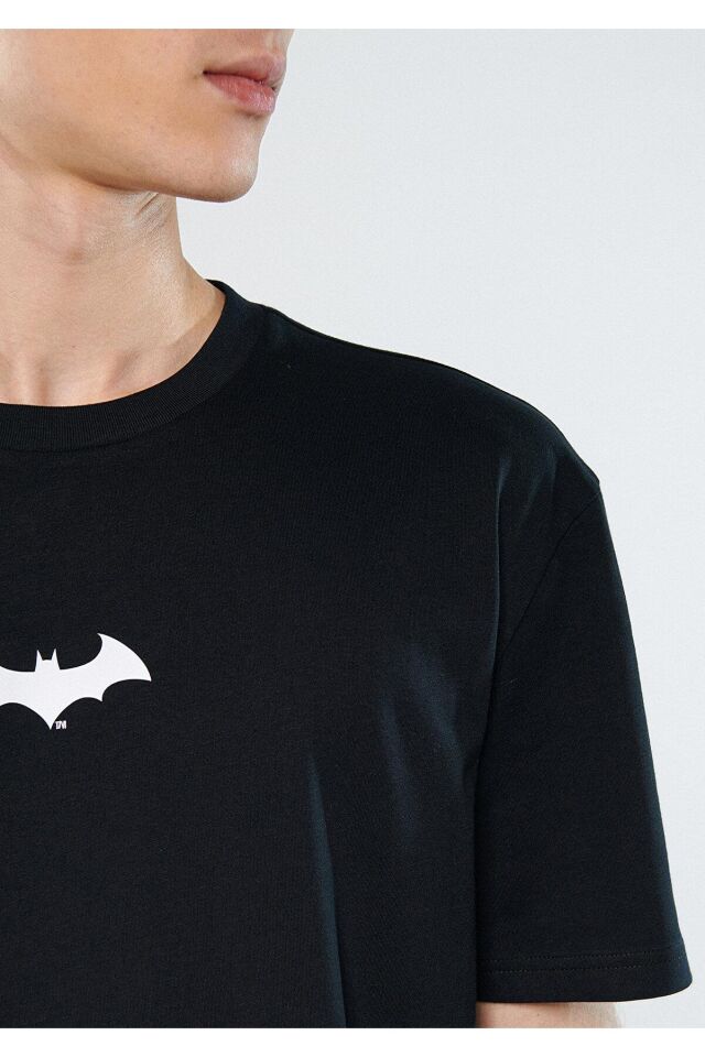 MAVİ ERKEK BATMAN REFLEKTÖR BASKILI TİŞÖRT Siyah 066878-900
