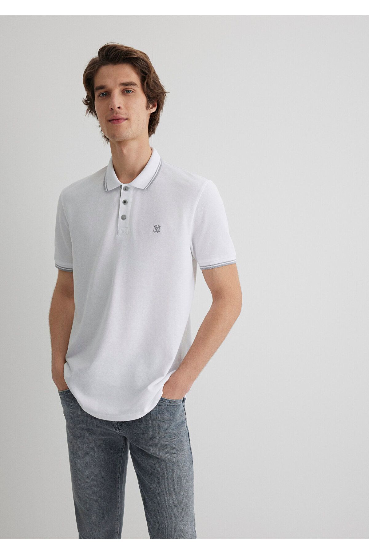 MAVİ ERKEK POLO TİŞÖRT Beyaz 064164-27879