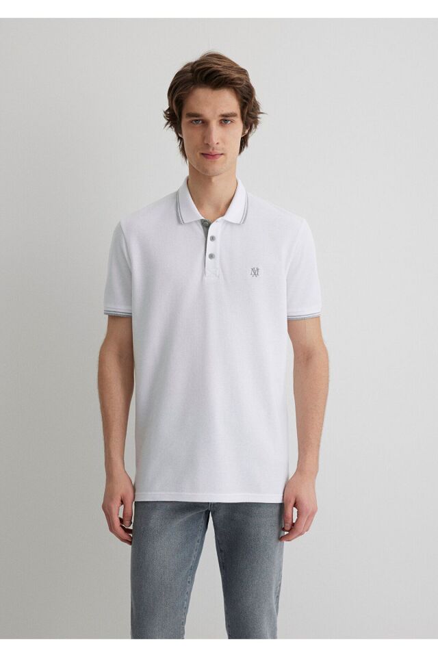 MAVİ ERKEK POLO TİŞÖRT Beyaz 064164-27879